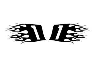 autotattoo flame numbers zeichnung