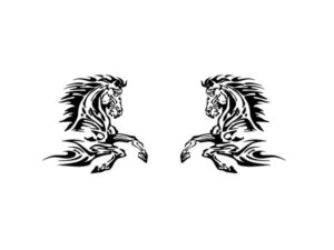 autotattoo flamme pferd zeichnung